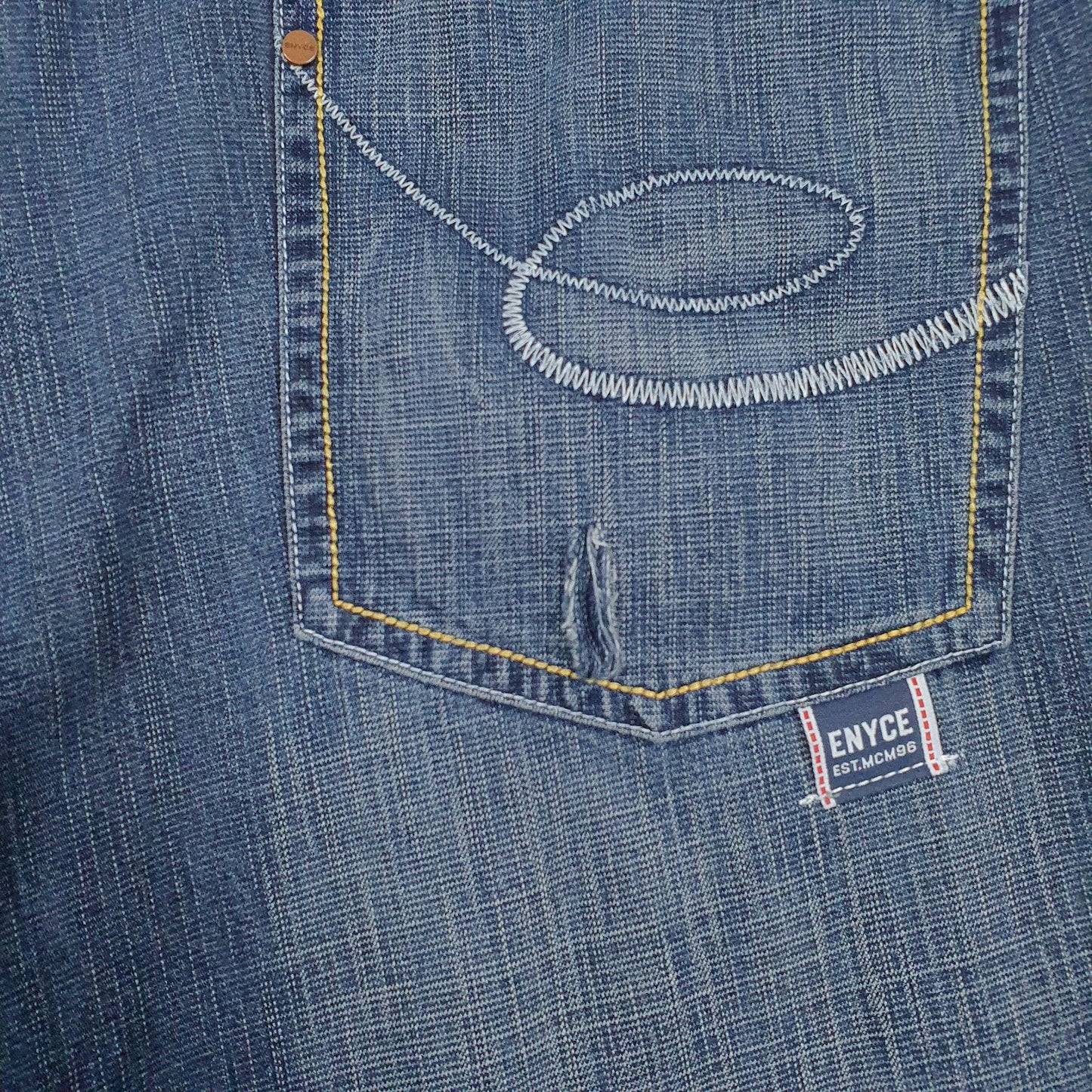 Mens Blue Enyce Y2K Distressed  Shorts