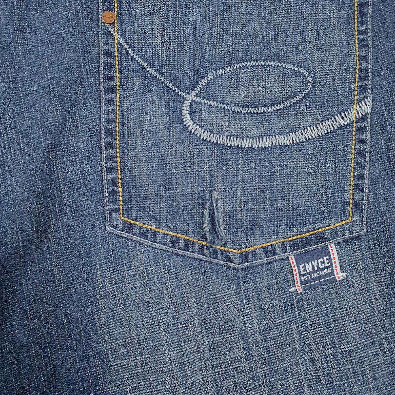 Mens Blue Enyce Y2K Distressed  Shorts