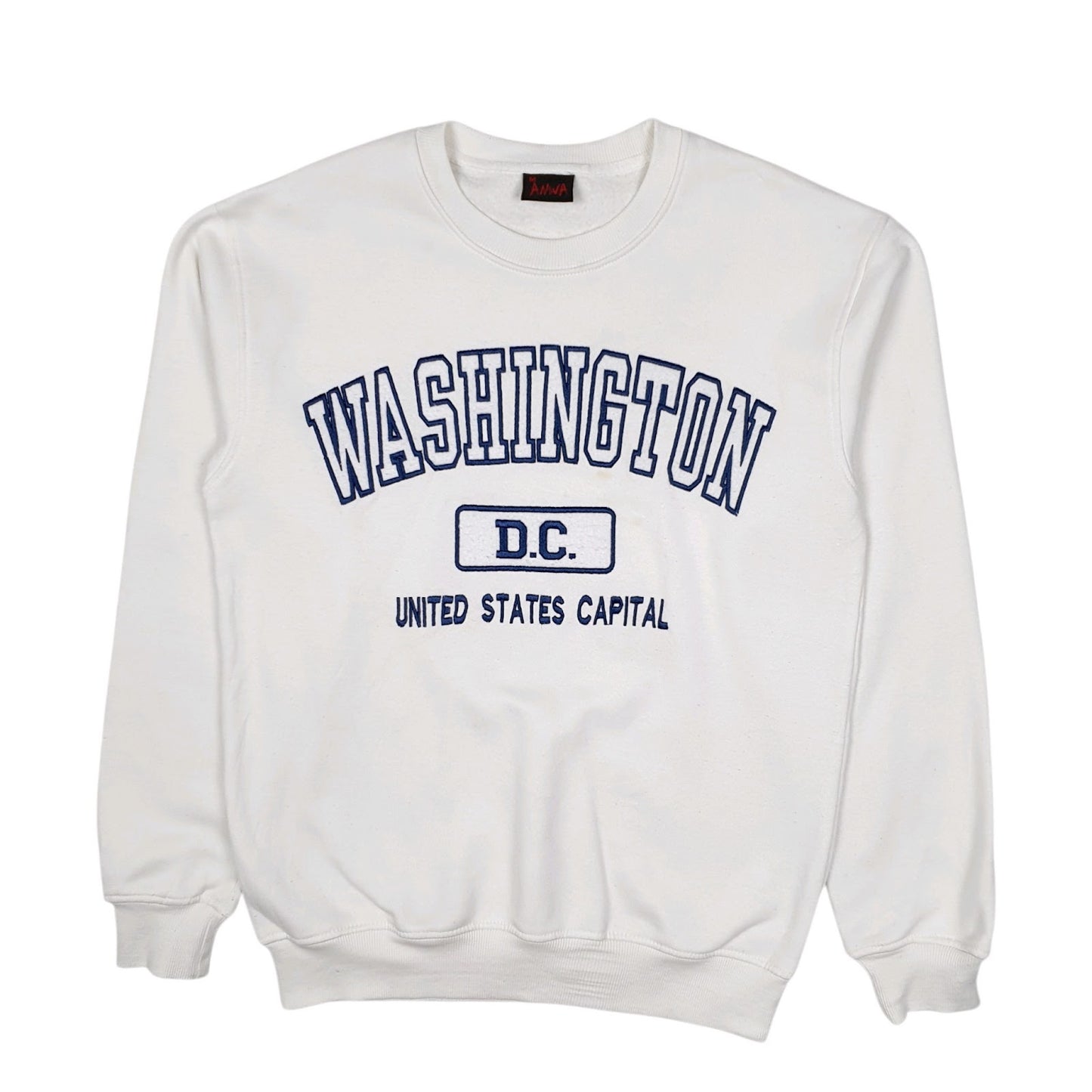 Mens White ANWA Washington DC Capitol Crewneck Jumper
