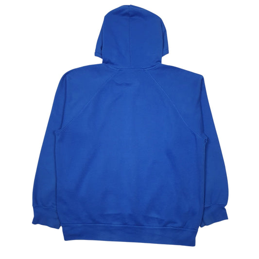 Mens Blue Adidas Spellout Hoodie Jumper