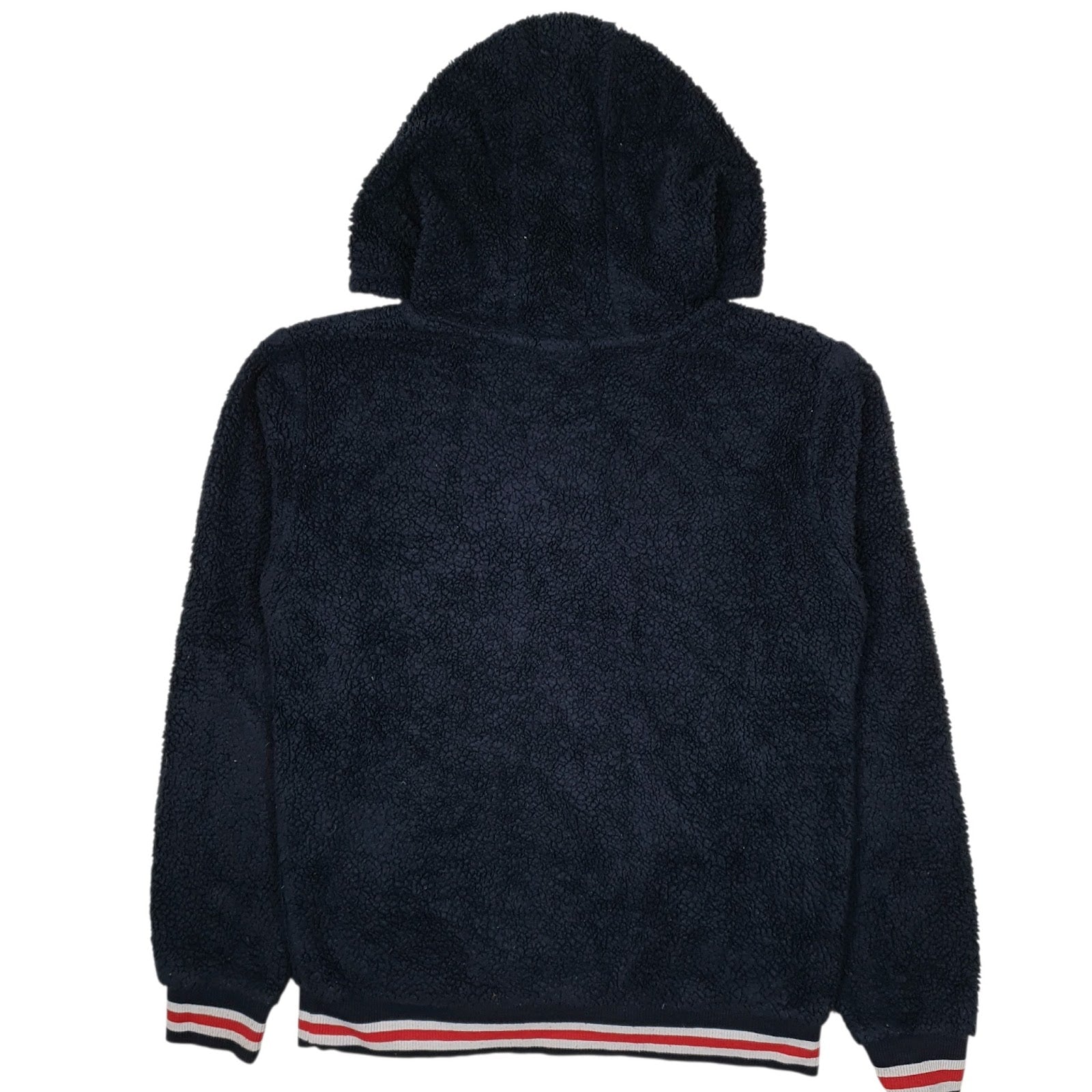 Womens Navy Fila Sherpa Hoodie Jumper