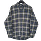 Mens Navy Eddie Bauer Flannel Long Sleeve Shirt