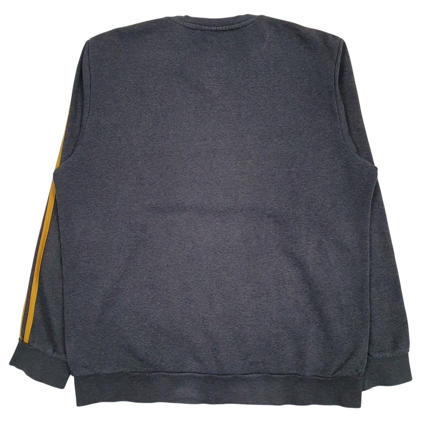 Mens Grey Adidas Spellout Crewneck Jumper