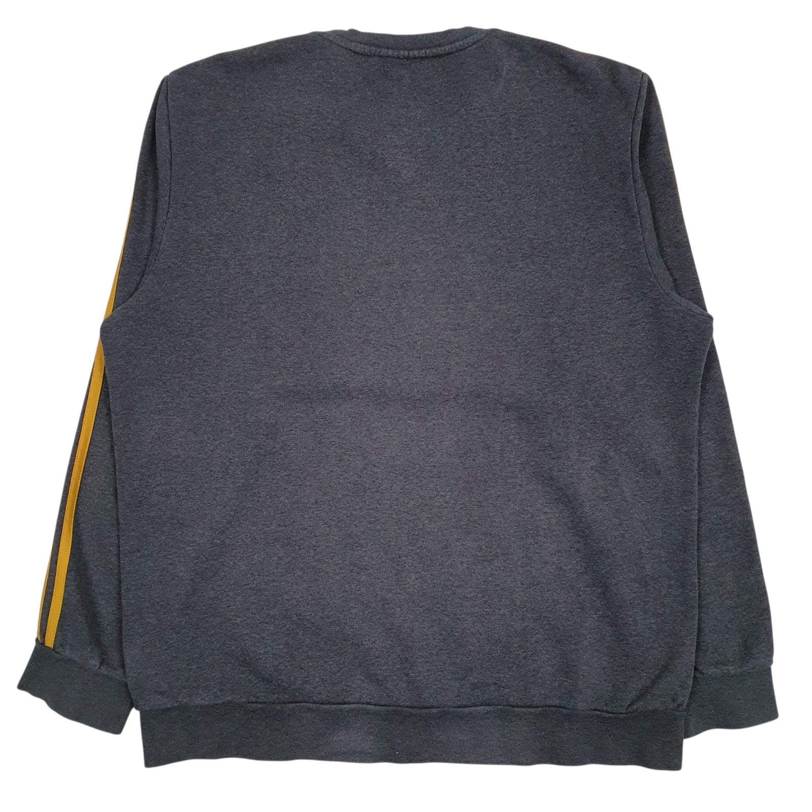 Mens Grey Adidas Spellout Crewneck Jumper
