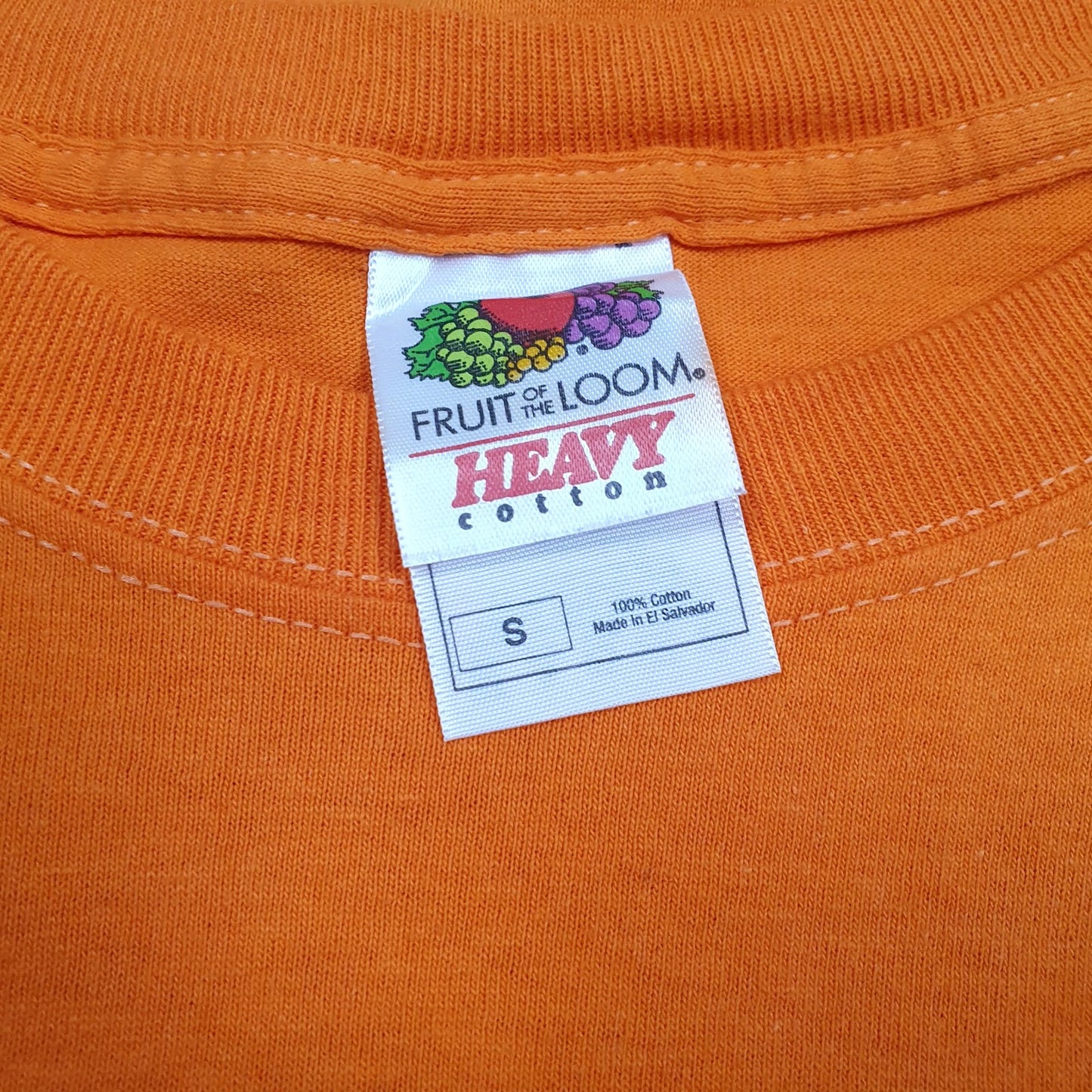Mens Orange Fruit Of The Loom Pinelanders  T Shirt