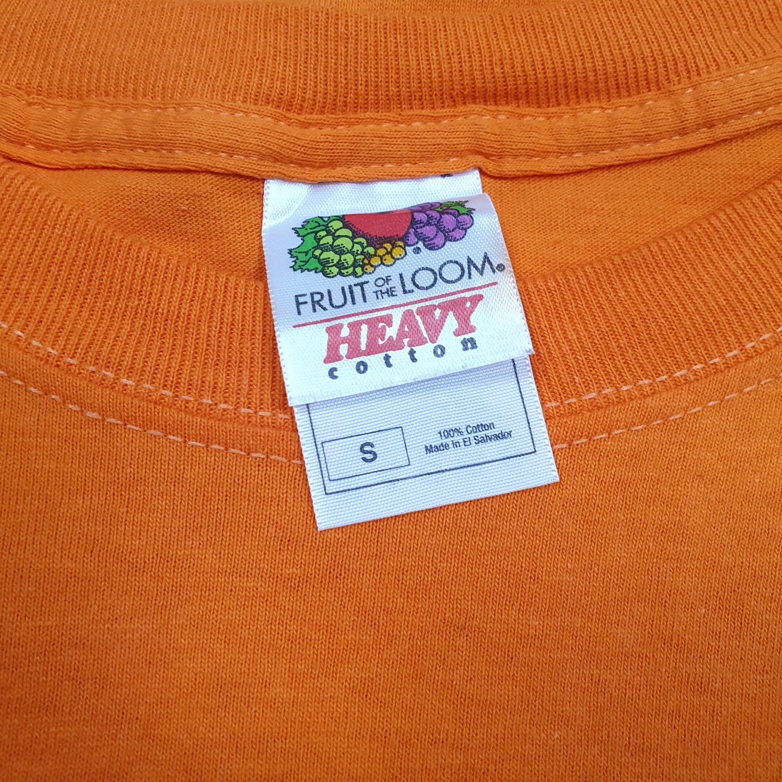 Mens Orange Fruit Of The Loom Pinelanders  T Shirt