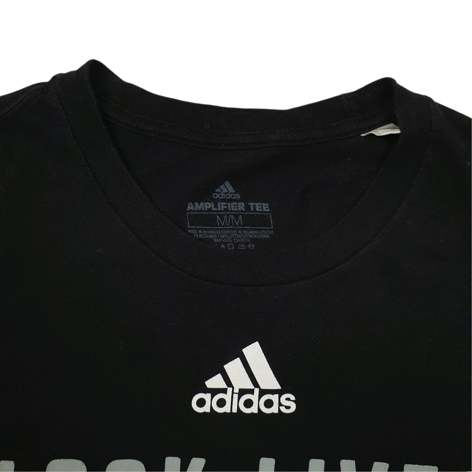 Mens Black Adidas Black Lives Matter  T Shirt