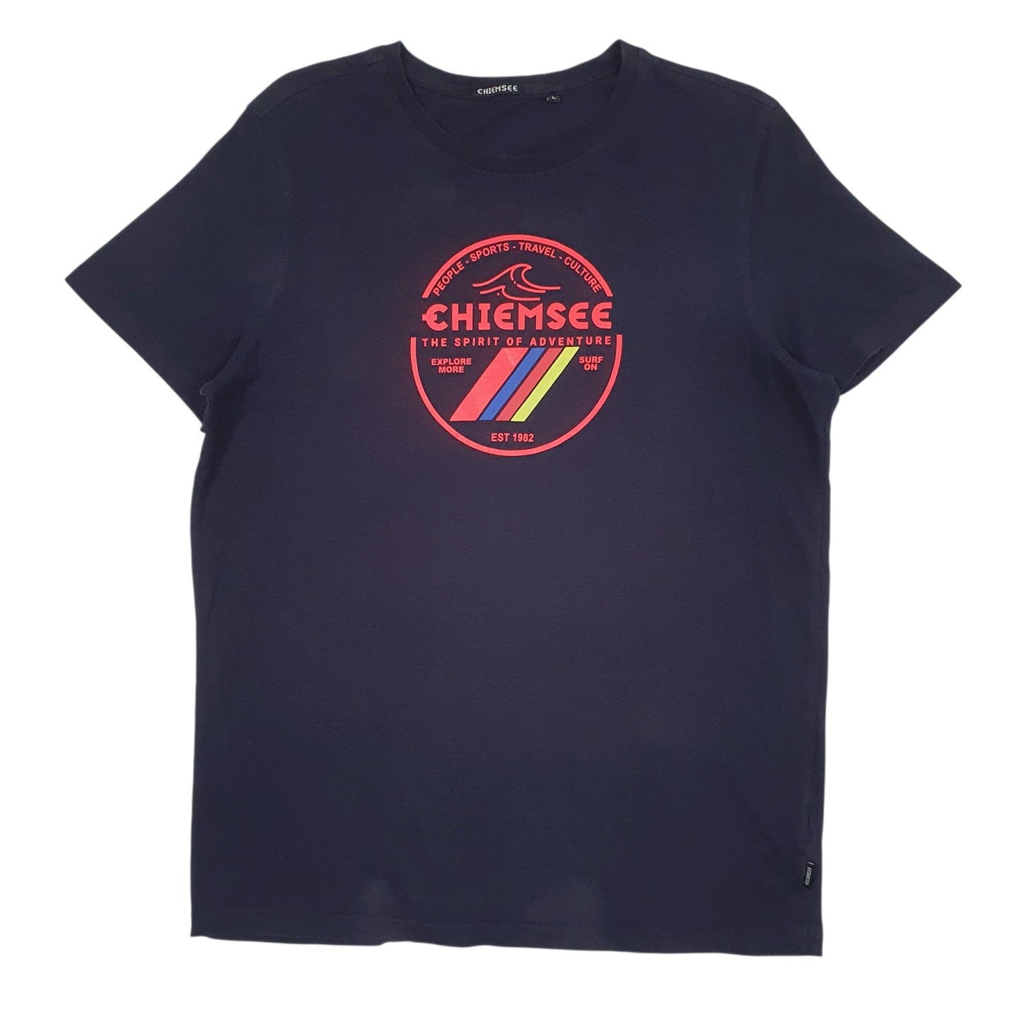 Mens Navy Chiemsee Spellout Short Sleeve T Shirt