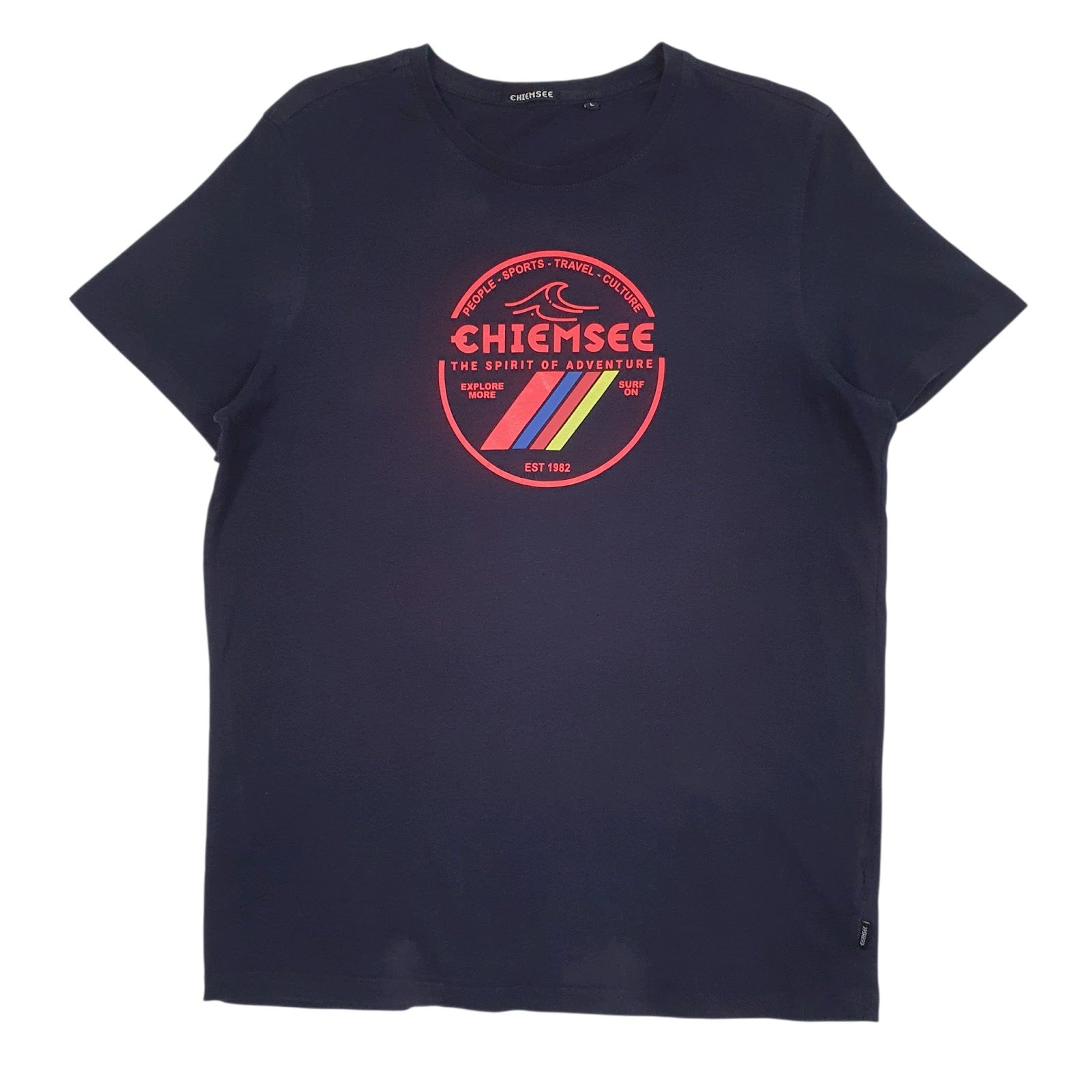 Mens Navy Chiemsee Spellout Short Sleeve T Shirt