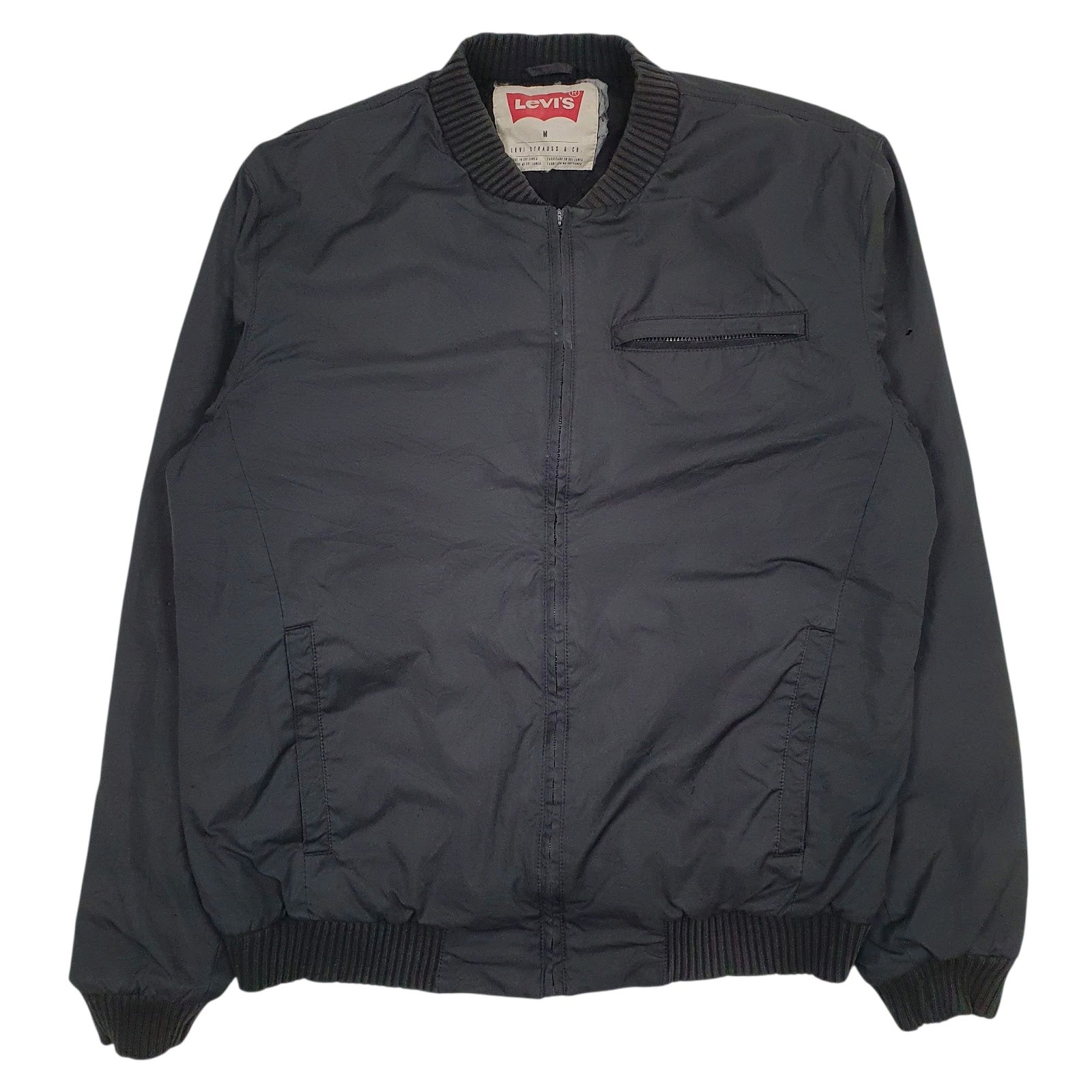 Mens Black Levis   Coat