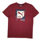 Mens Burgundy Puma  Short Sleeve T Shirt