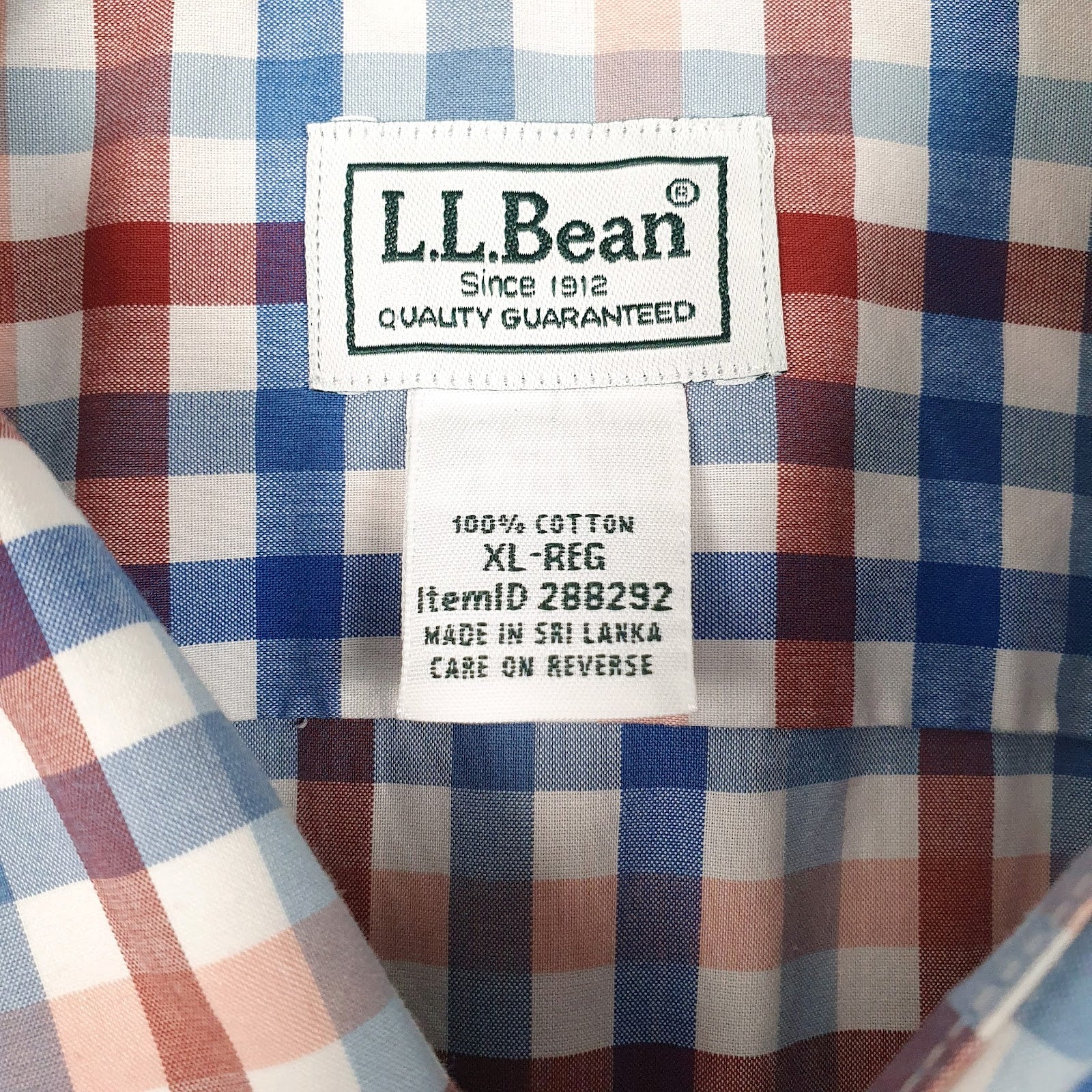 Mens Blue L.L.Bean   Shirt