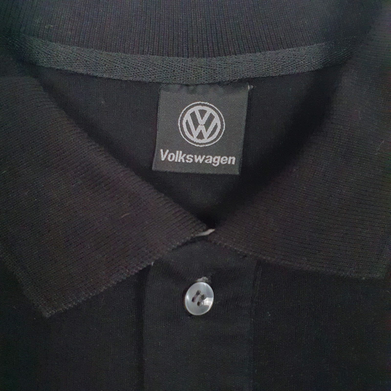 Mens Black Volkswagen   Polo Shirt