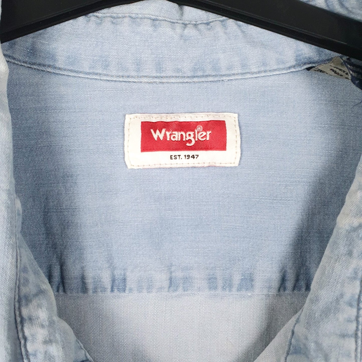 Mens Blue Wrangler   Shirt