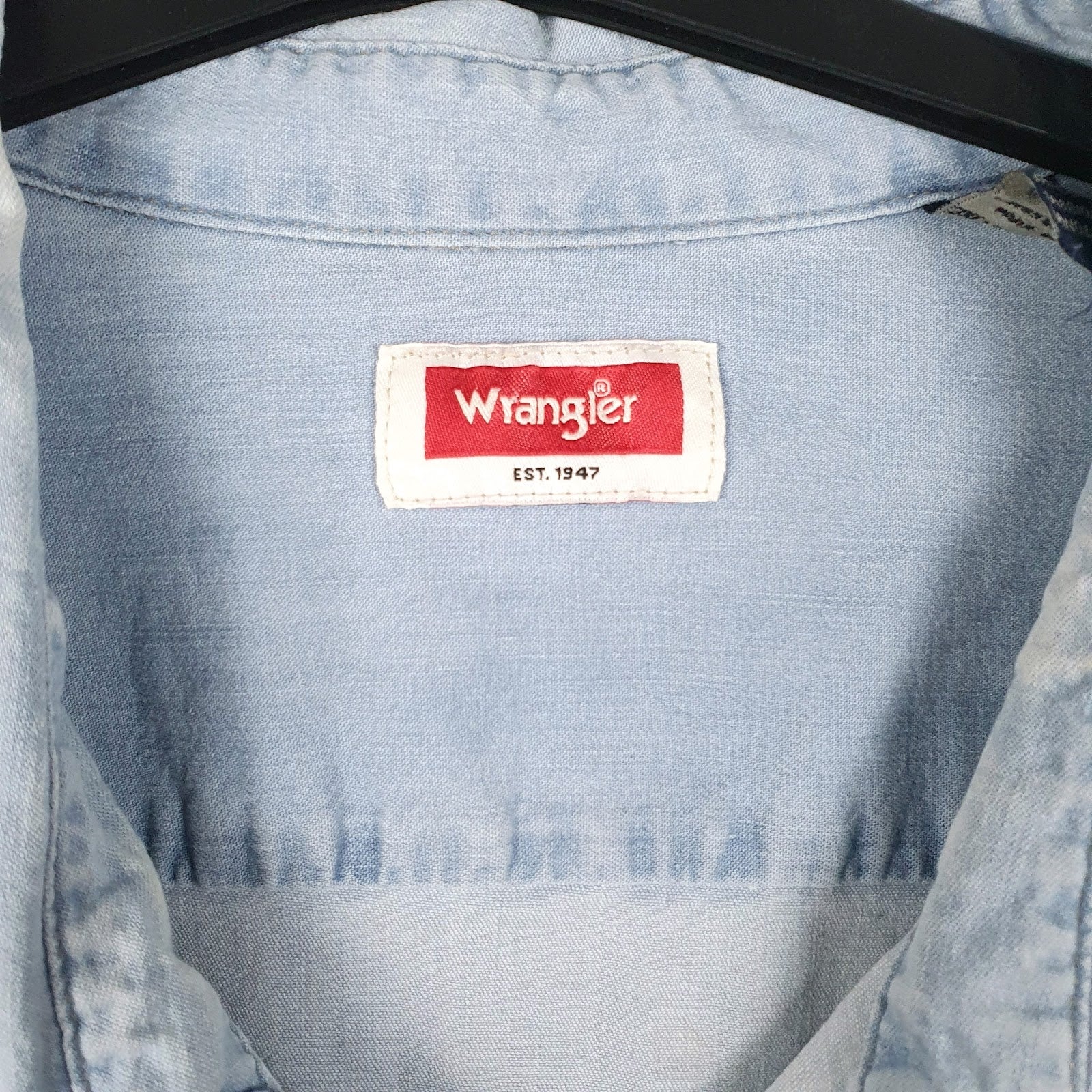 Mens Blue Wrangler   Shirt