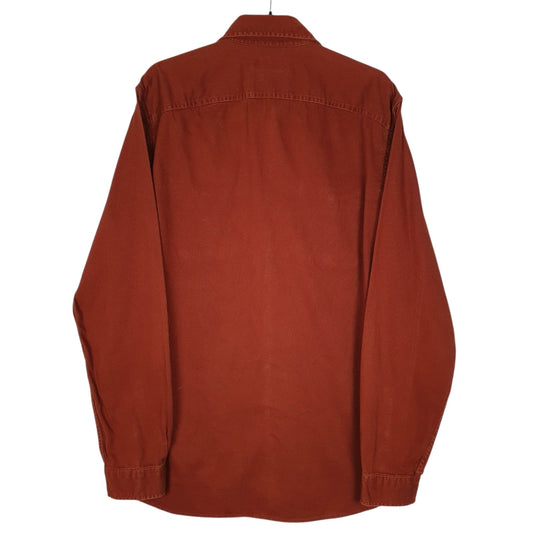 Mens Orange Eddie Bauer Corduroy  Shirt