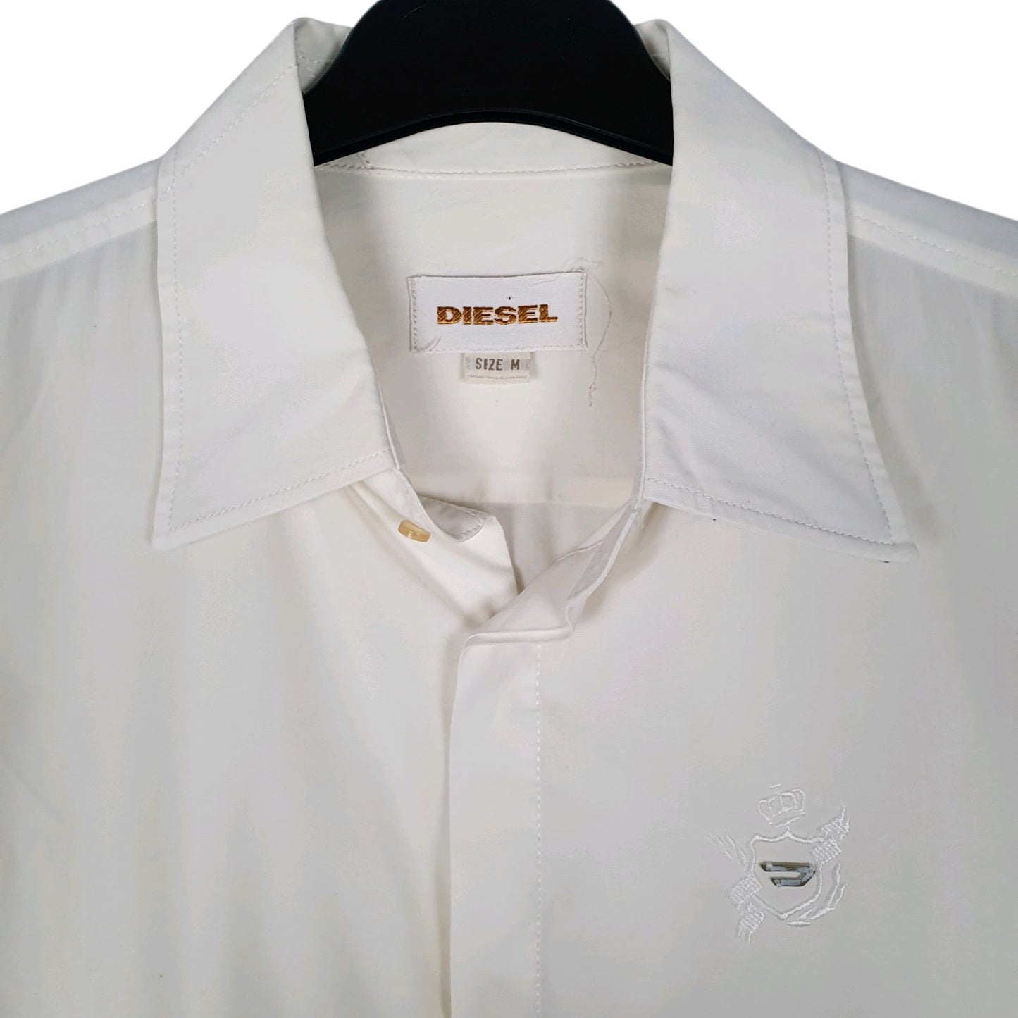 Mens White Diesel   Shirt