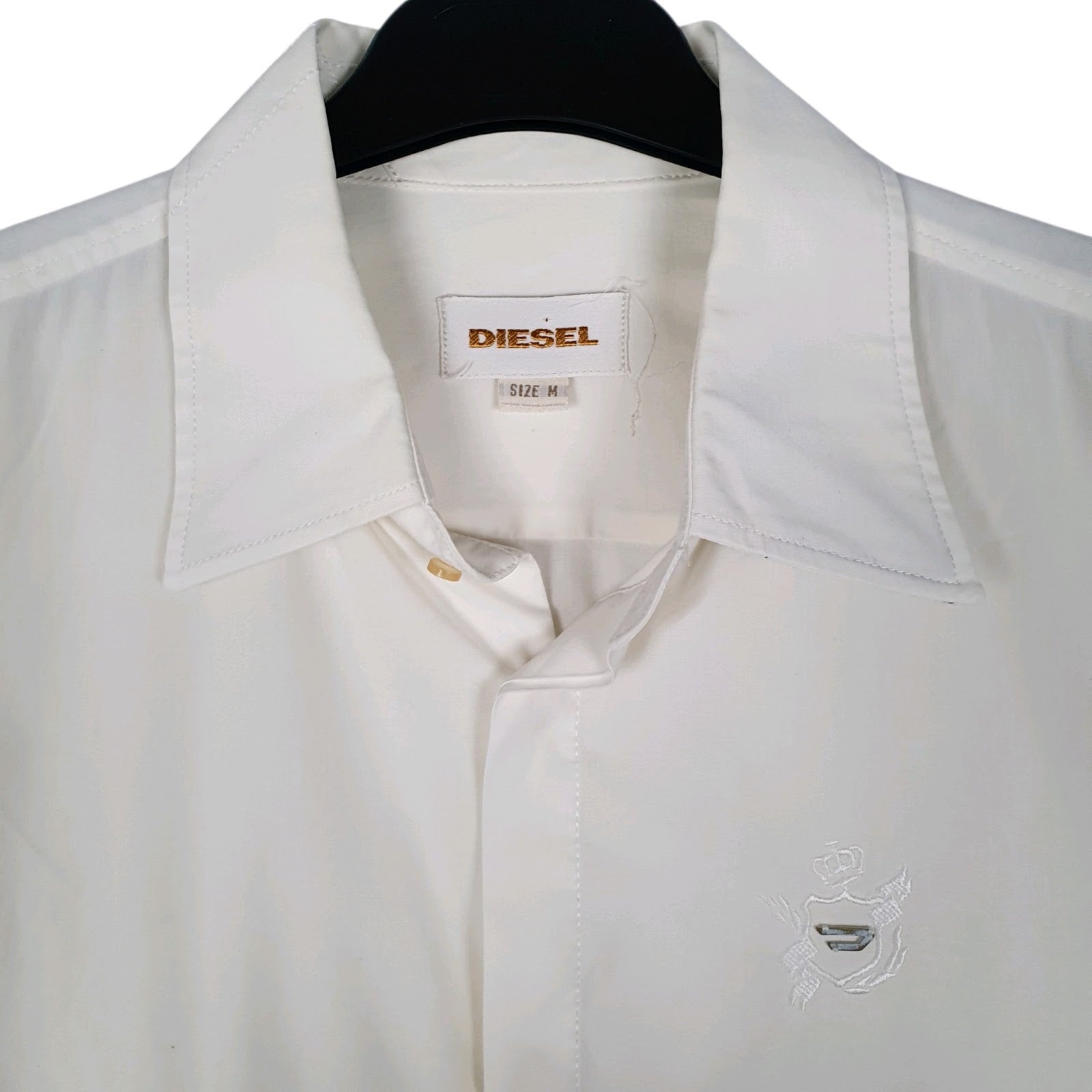 Mens White Diesel   Shirt