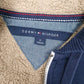 Mens Navy Tommy Hilfiger Spellout Fleece Lined Full Zip Jumper