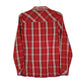 Womens Red Zara Plaid Popper Western  Shirt