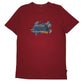 Mens Red Puma Spellout Short Sleeve T Shirt