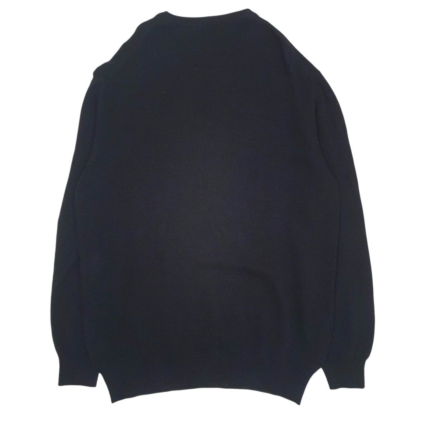 Mens Black Trussardi Made In Italy V Neck Jumper