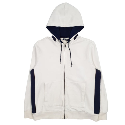 Mens White Nautica  Full Zip Jumper
