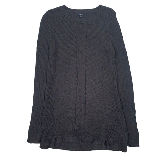 Womens Grey Nautica Caleb Knit Longline Crewneck Jumper