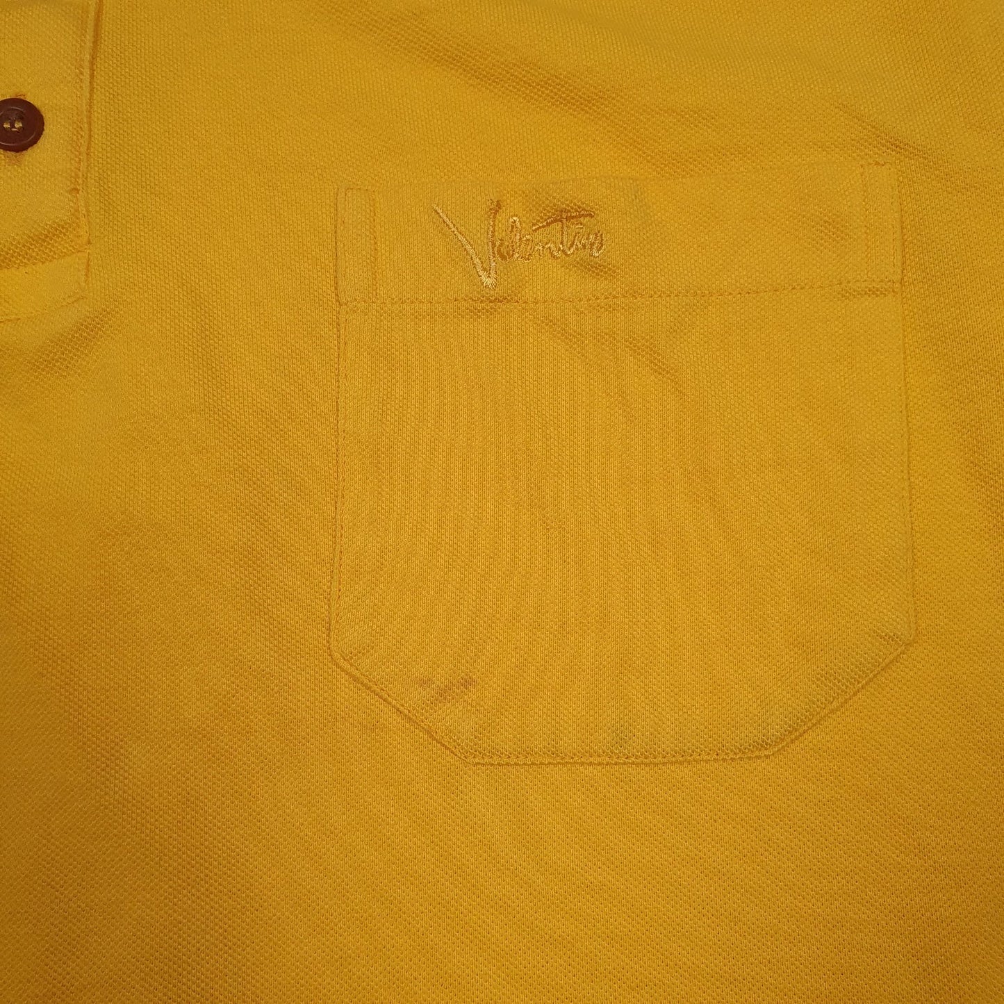 Mens Yellow Valentino   Polo Shirt