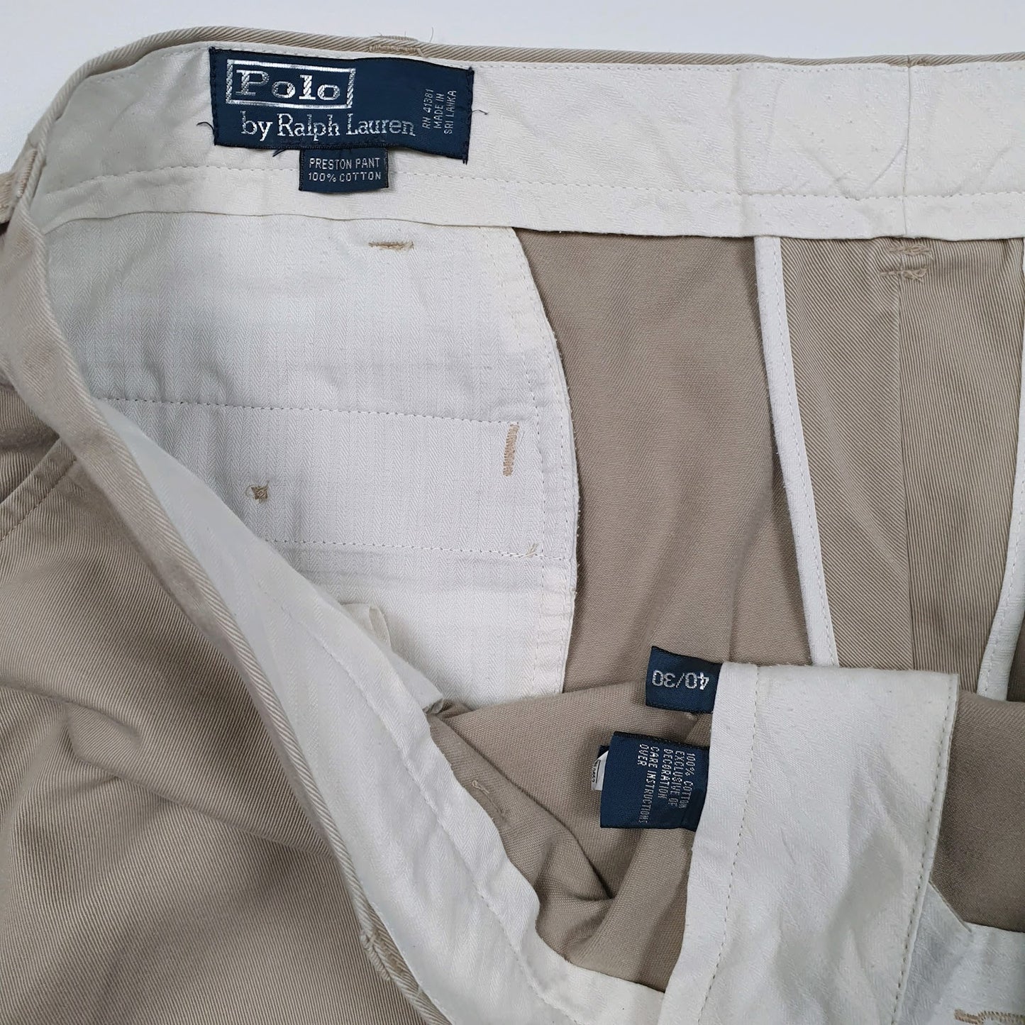 Mens Beige Polo Ralph Lauren Preston Pant  Trousers