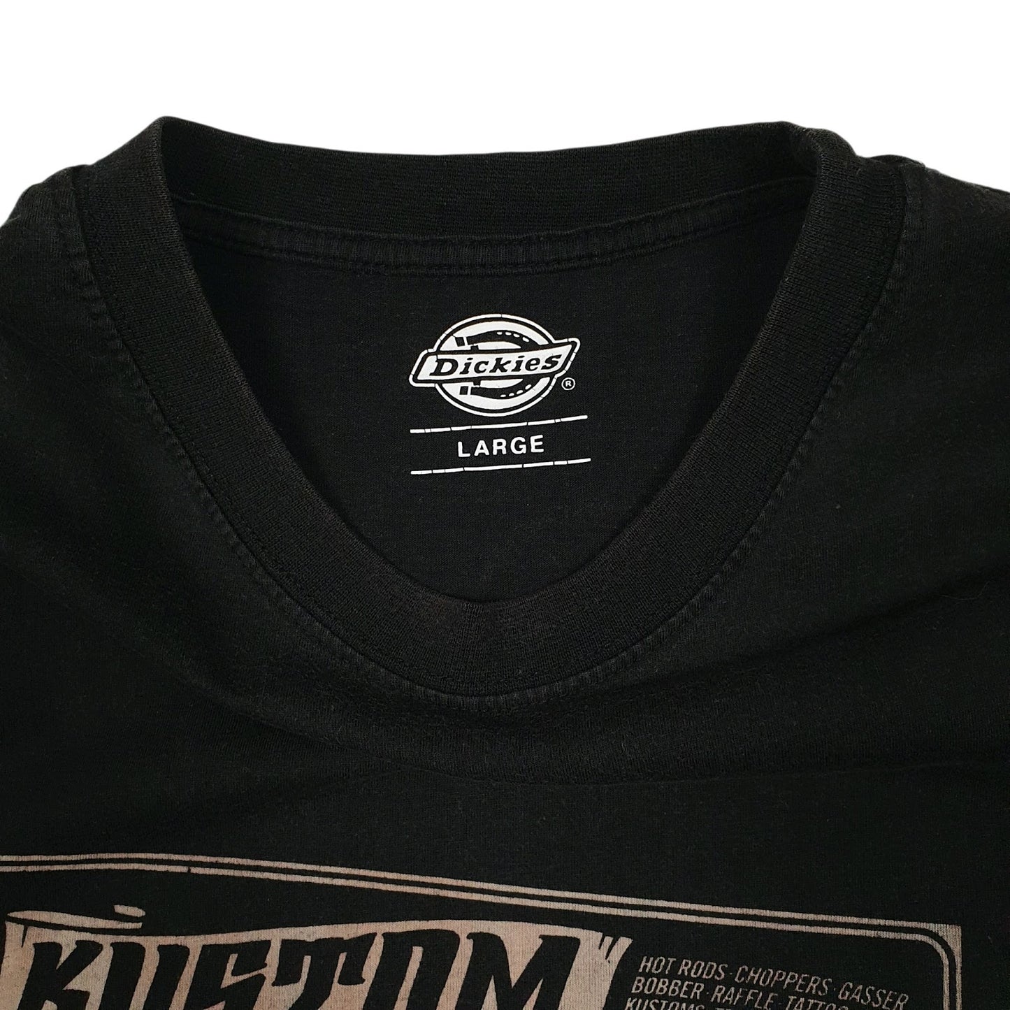 Mens Black Dickies Kustom Kulture  T Shirt