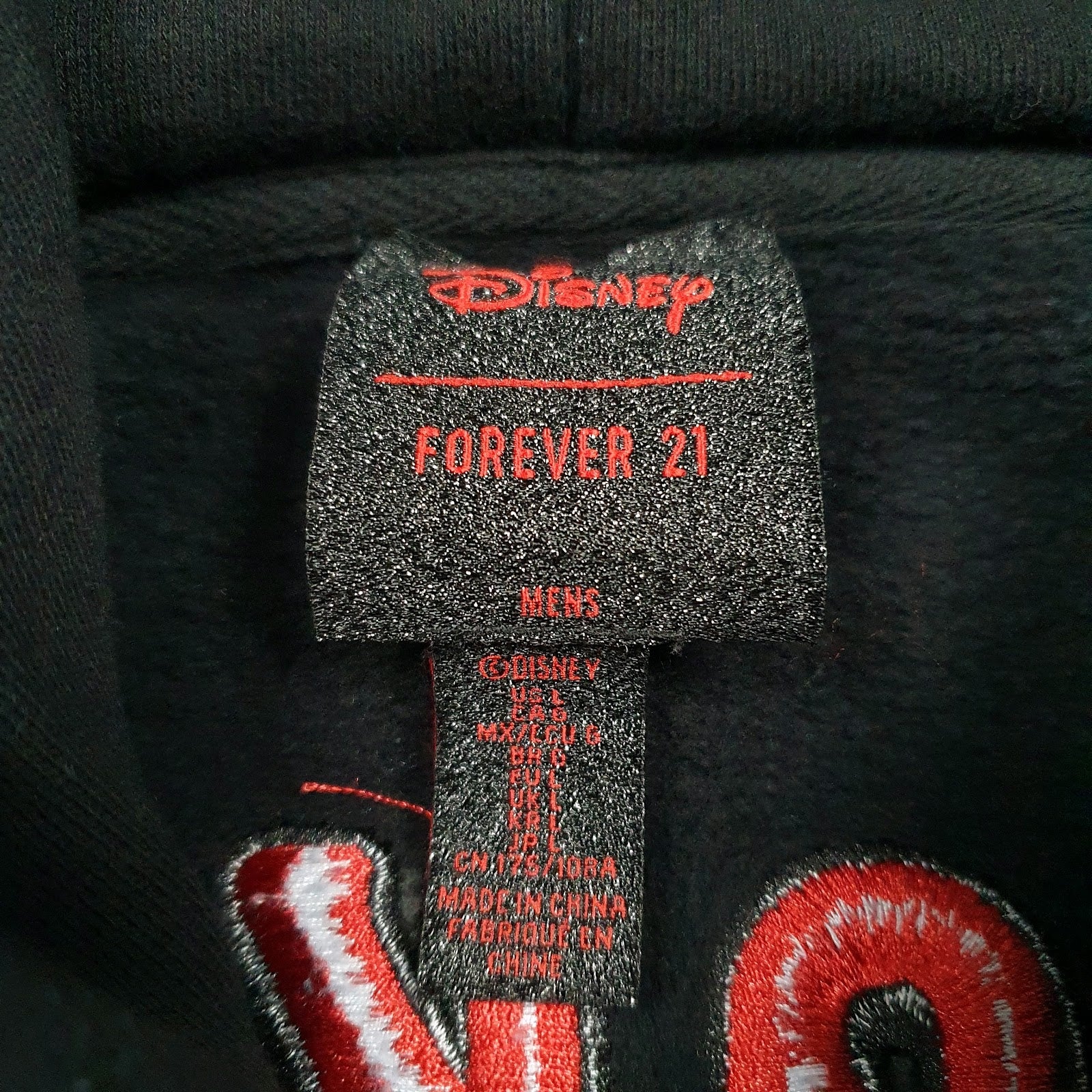 Mens Black Disney  Hoodie Jumper