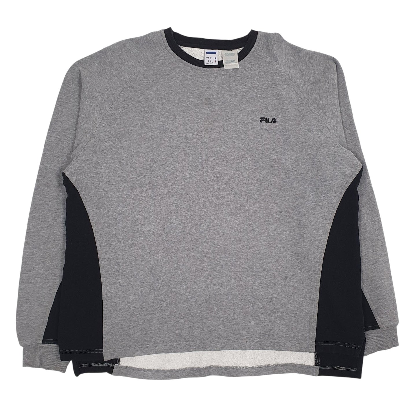 Mens Grey Fila  Crewneck Jumper