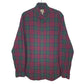 Mens Burgundy L.L.Bean Flannel Long Sleeve Shirt