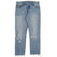 Mens Blue Levis Distressed 501 JeansW34 L28