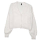 Womens White Saltanse Fluffy Cardigan Jumper