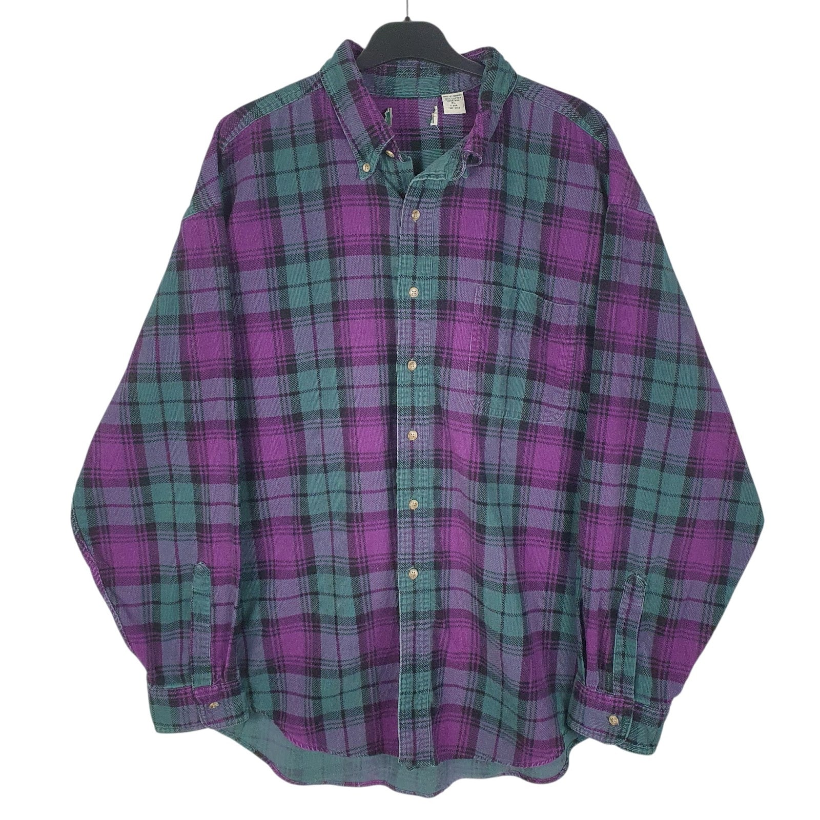 Mens Green L.L.Bean Flannel Long Sleeve Shirt