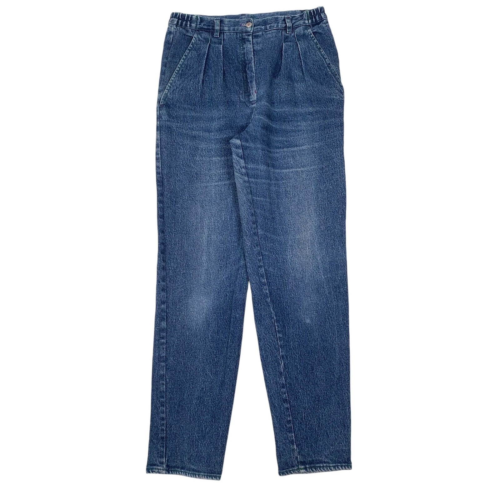 Womens Blue Unbranded Pleated Casual JeansW30 L30