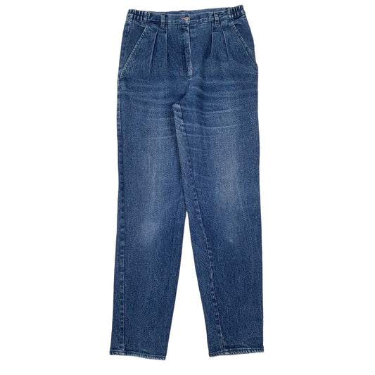 Womens Blue Unbranded Pleated Casual JeansW30 L30