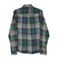 Mens Green Eddie Bauer Heavyweight Plaid Flannel  Shirt