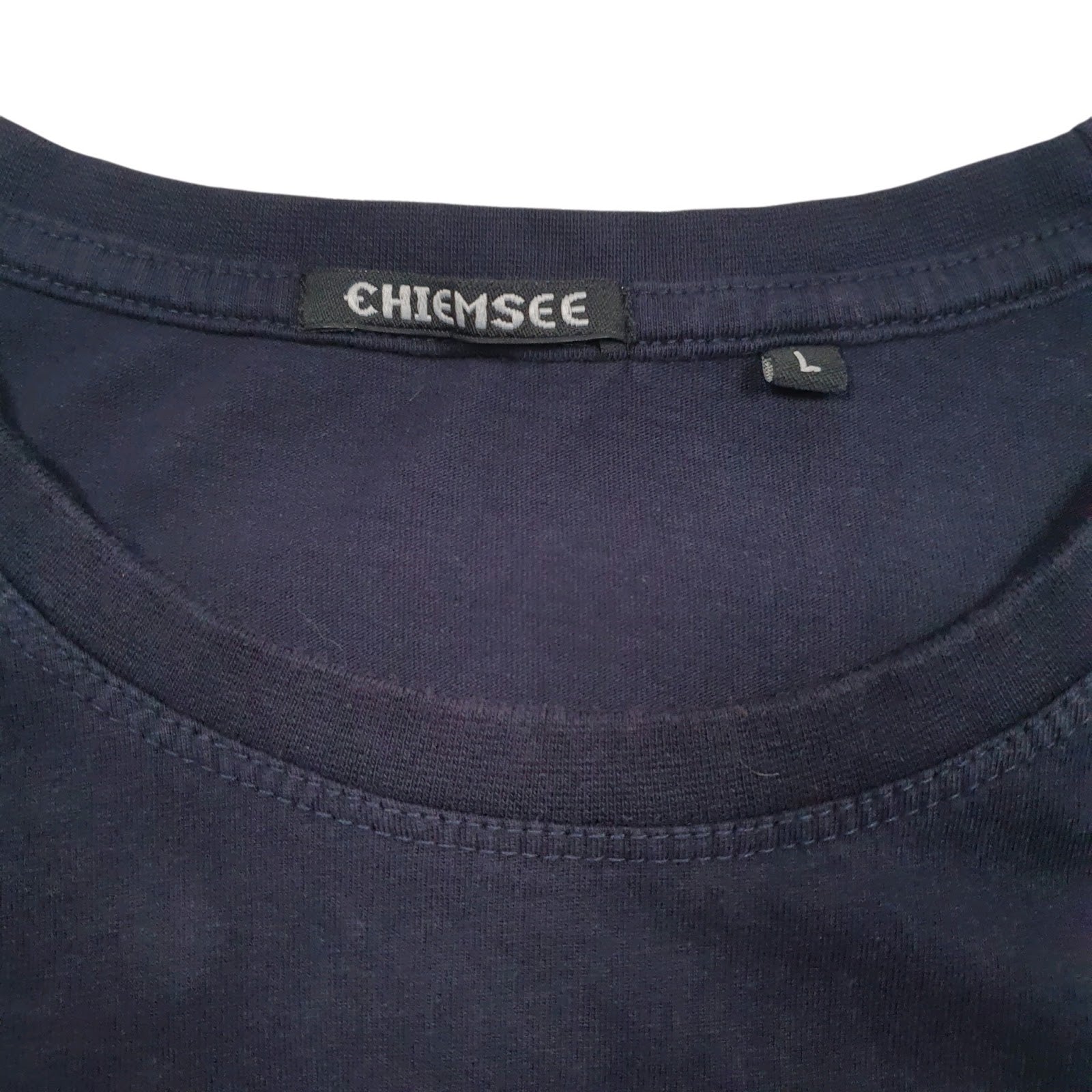 Mens Navy Chiemsee Spellout  T Shirt