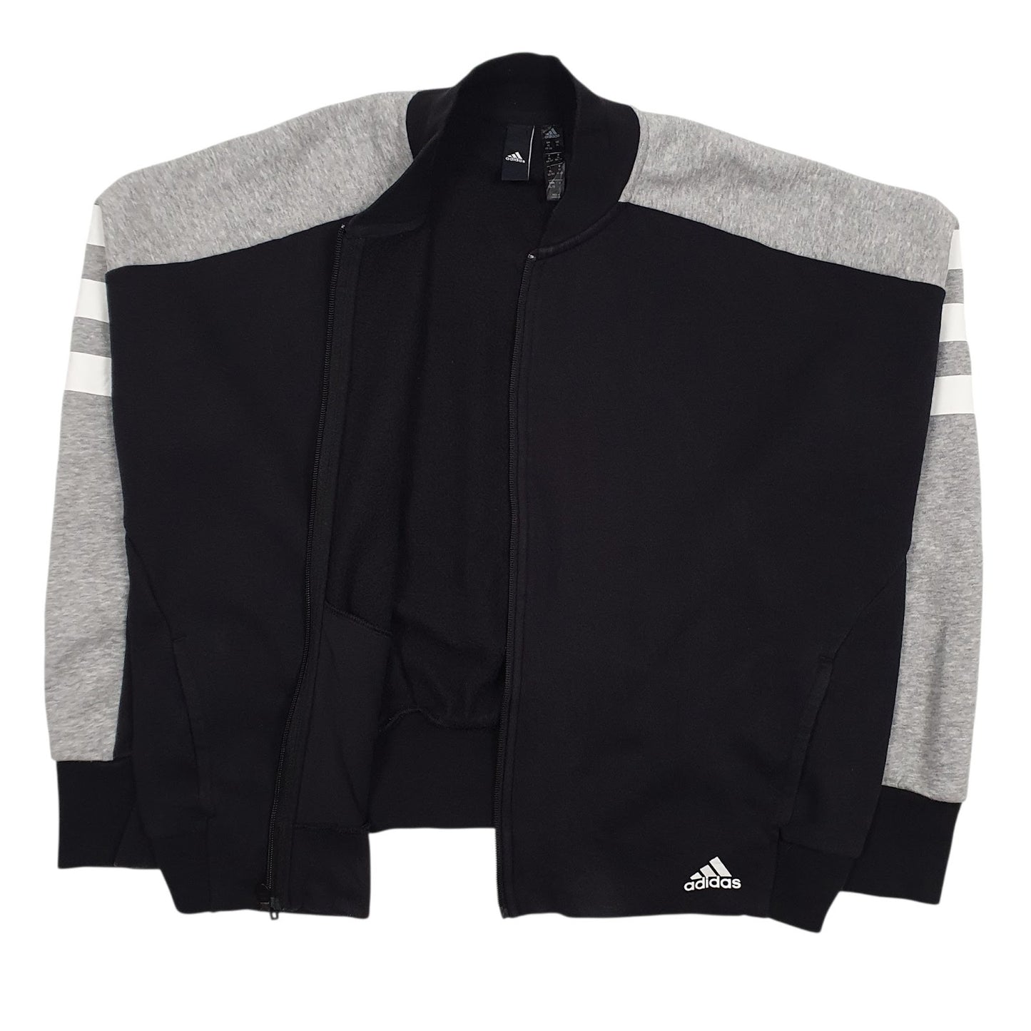 Womens Black Adidas  Full Zip Jumper