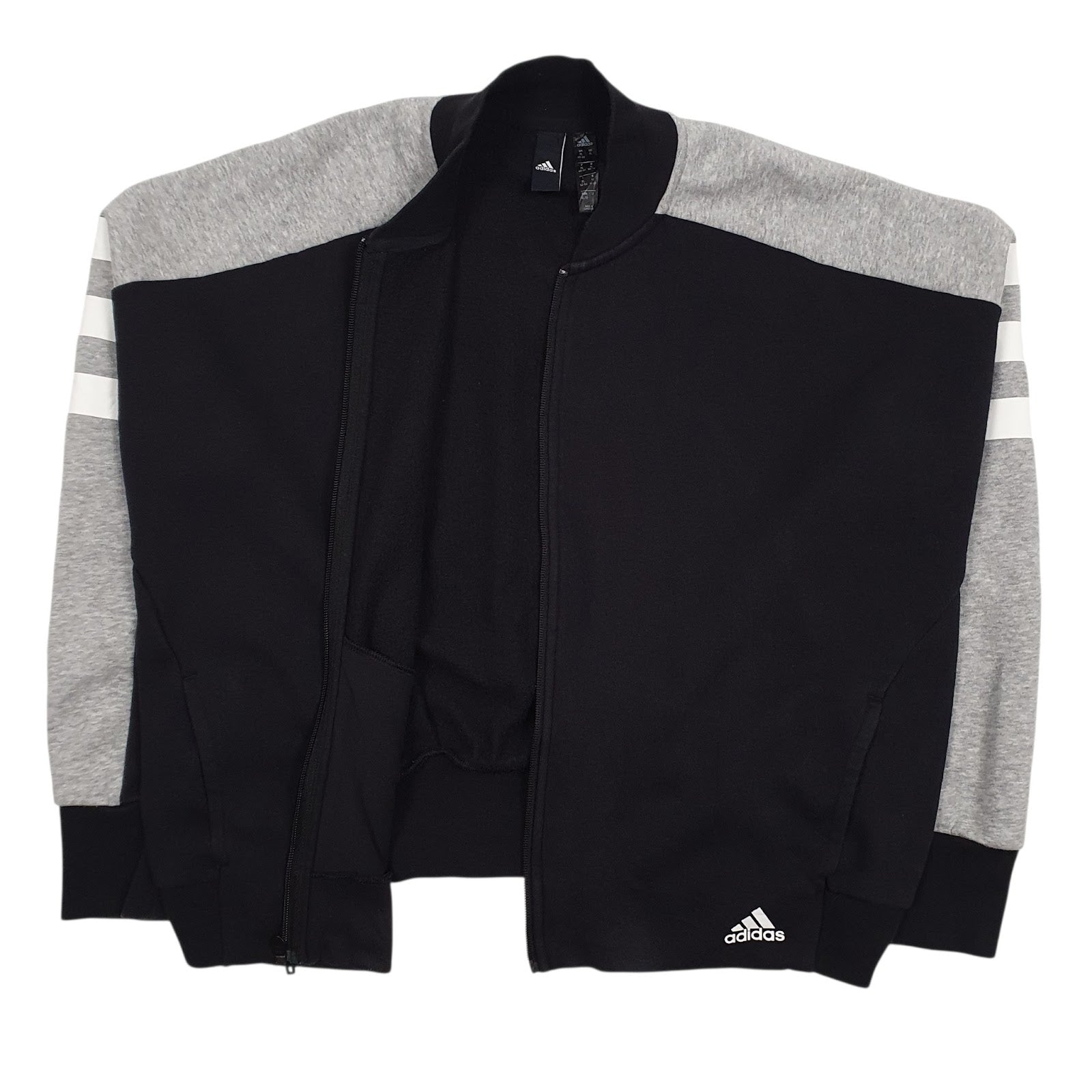 Womens Black Adidas  Full Zip Jumper