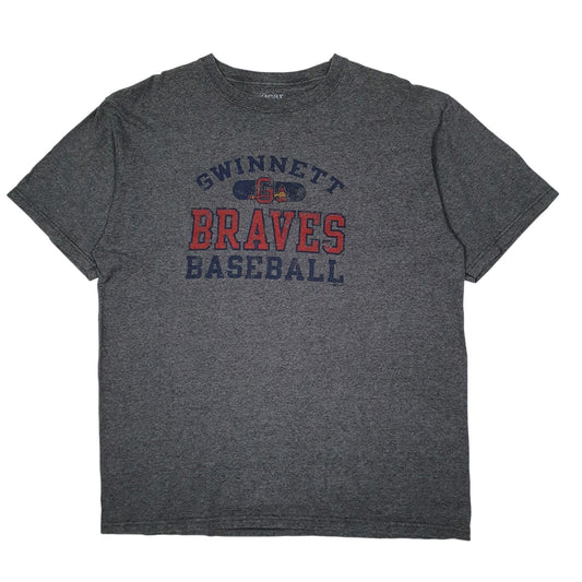 Mens Grey Gear For Sports Gwinnett Braves Baseball Short Sleeve T Shirt