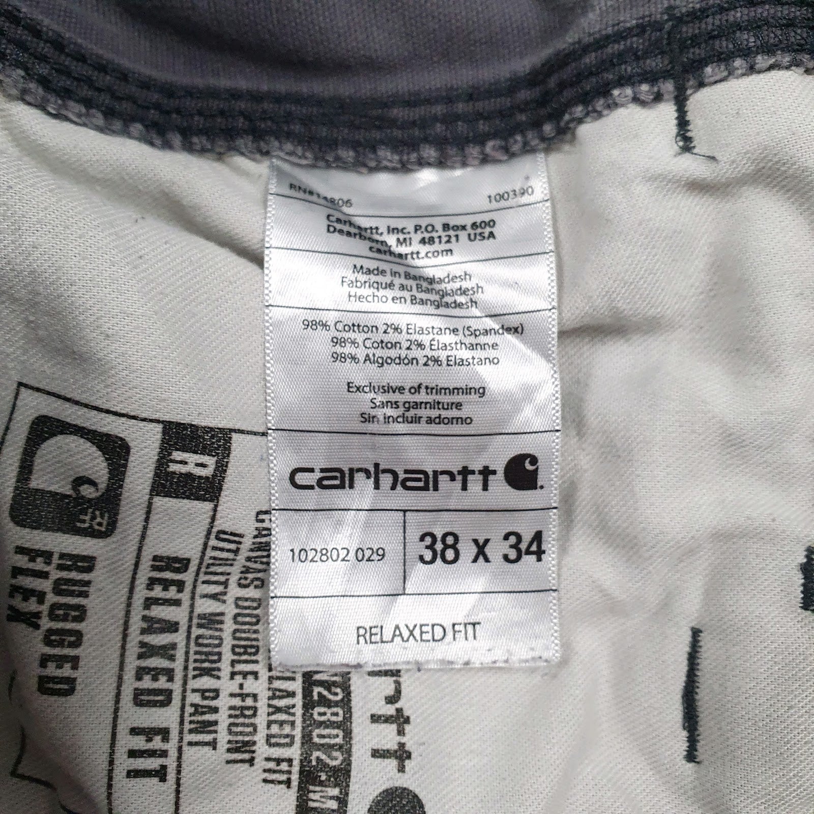 Mens Grey Carhartt Double Knee  Trousers