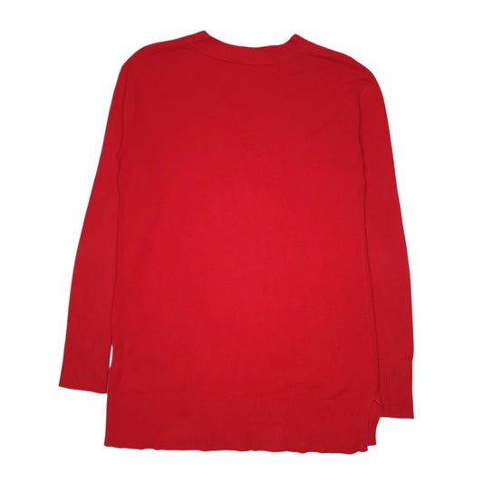 Mens Red Tommy Hilfiger  V Neck Jumper