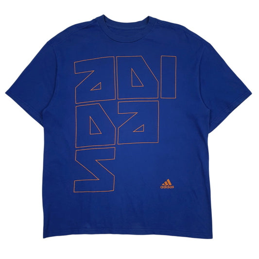 Mens Blue Adidas  Short Sleeve T Shirt