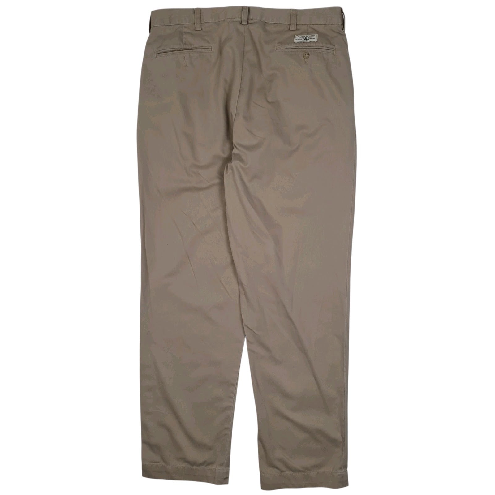 Mens Beige Polo Ralph Lauren Andrew Pant Double Pleated  Trousers
