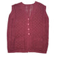 Womens Red Unbranded Knit Vest Cardigan Jumper