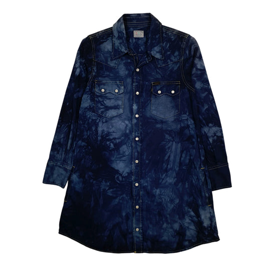 Womens Blue Lee Sanforized Long Sleeve Dress